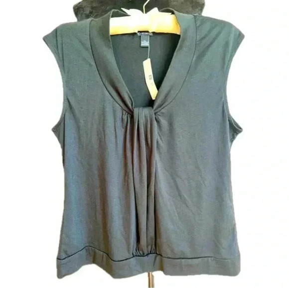 new directions Tops - NEW DIRECTIONS BLACK BLOUSE PETITE LARGE NWT